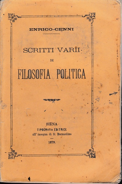 Scritti varii di Filosofia Politica