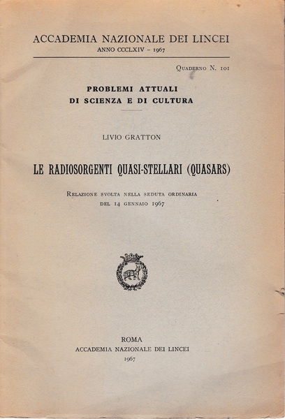Le Radiosorgenti quasi-stellari (Quasar)