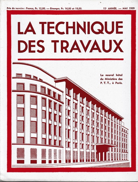 La tecnique des travaux, 15^ anno, n. 5 Maggio 1939