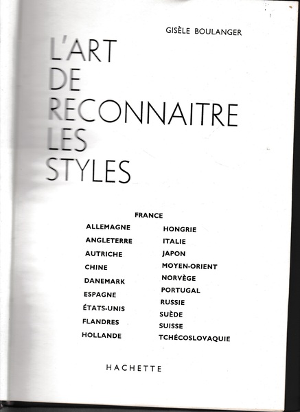 L'art de reconnaitre les styles