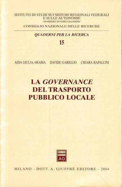La governance del trasporto pubblico locale