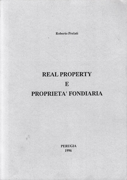 Real Property e Proprietà Fondiaria