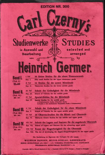 Selected Pianoforte-Studies. Edition nr. 300