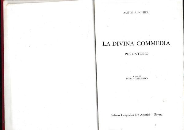 La Divina Commedia. Purgatorio