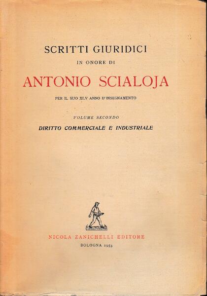 Scritti giuridici in onore di Antonio Scialoja, vol. II. Diritto …