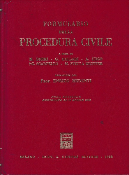 Formulario della procedura civile