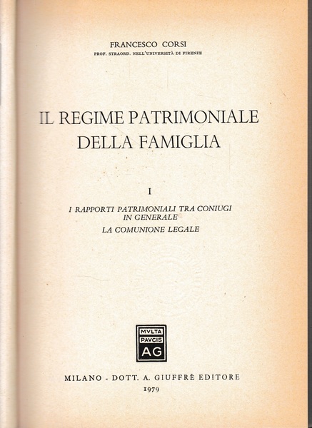 Il regime patrimoniale della famiglia