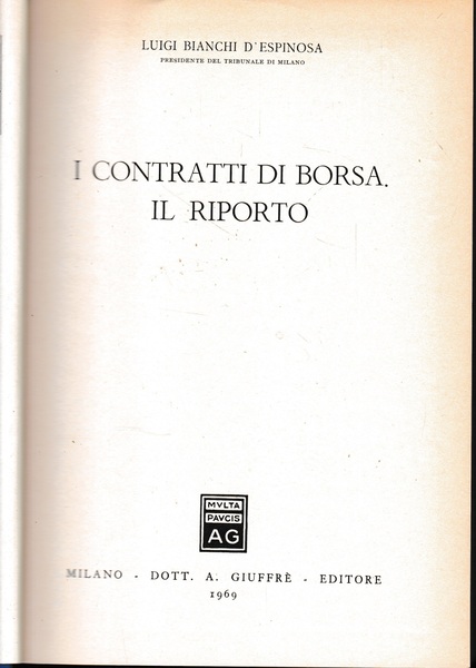 I contratti di borsa. Il riporto