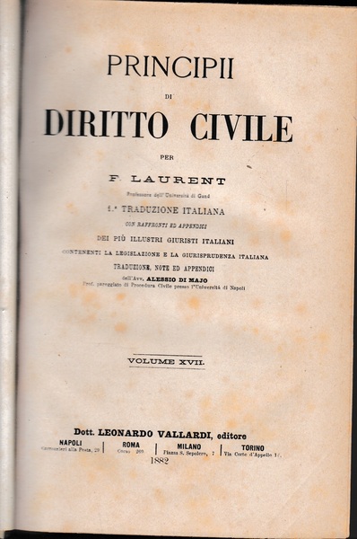 Principii di Diritto Civile, vol. 17