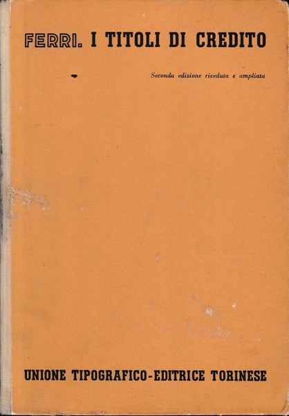 Titoli di credito, vol. 6^, tomo III^