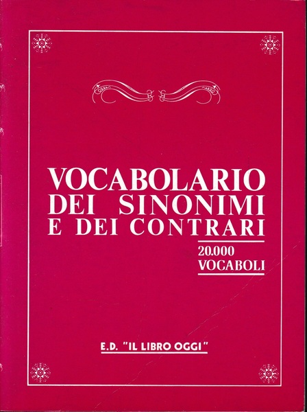Vocabolario dei sinonimi e dei contrari, 20.000 vocaboli