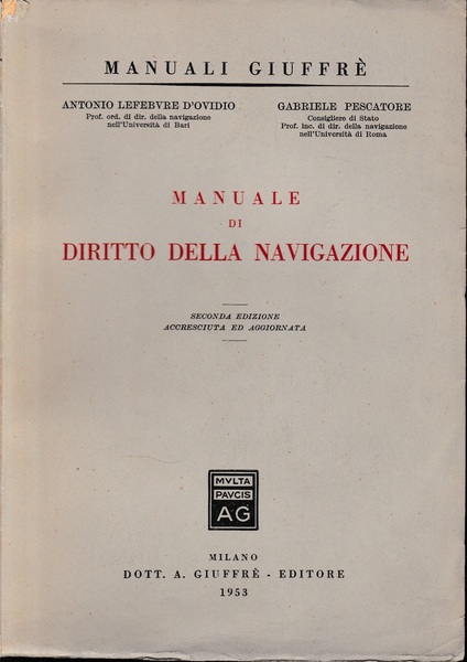 Manuale di diritto della navigazione