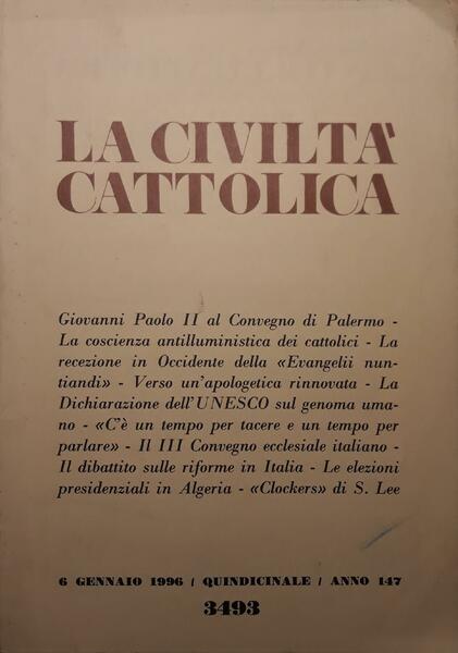 La Civiltà Cattolica (gennaio 1996)