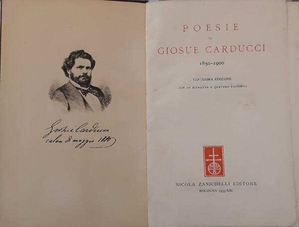 Poesie di Giosue Carducci (1850-1900) con un ritratto e quattro …