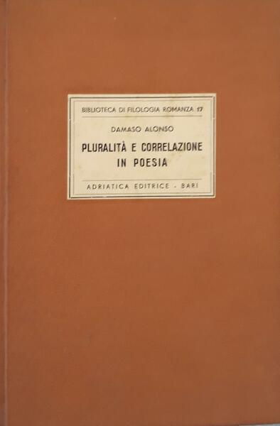 Pluralità e correlazione in poesia