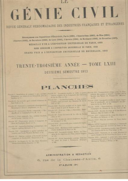 Le Génie Civil. Revue générale hebdomadaire des industries francaises et …