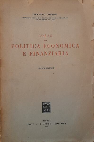 Corso di politica economica e finanziaria