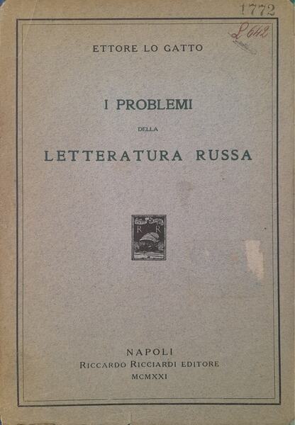 I problemi della letteratura russa