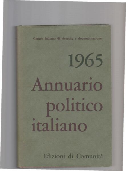 ANNUARIO POLITICO ITALIANO 1965