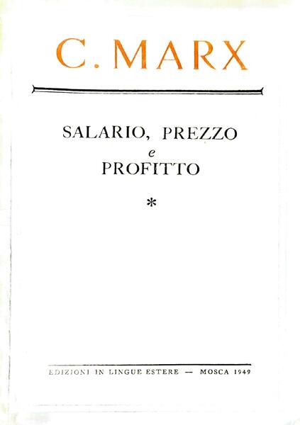 Salario, prezzo e profitto