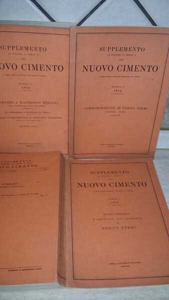 Supplemento al volume 11 serie x, del nuovo cimento
