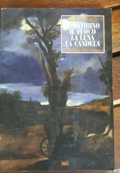 Il bambino il fuoco la luna la candela