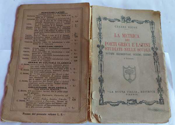La Metrica dei poeti greci e latini studiati nellle scuole