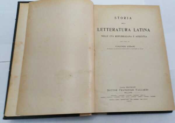 Storia della letteratura latina nelle età repubblicana e augustea