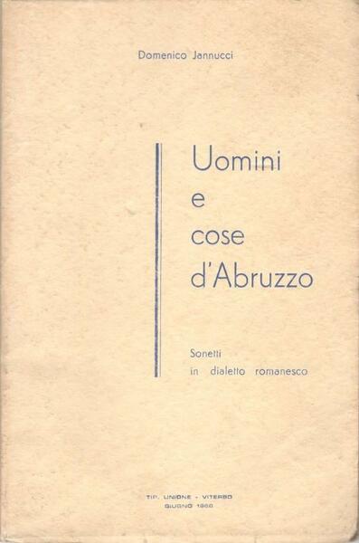 Uomini e cose d'Abruzzo. Sonetti in dialetto romanesco
