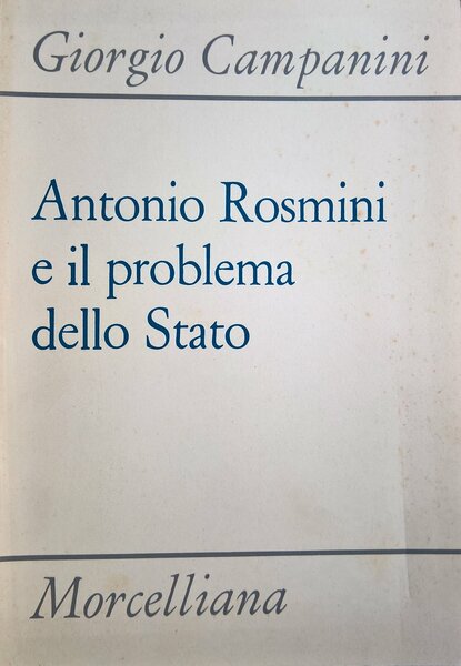 Antonio Rosmini e il problema dello Stato