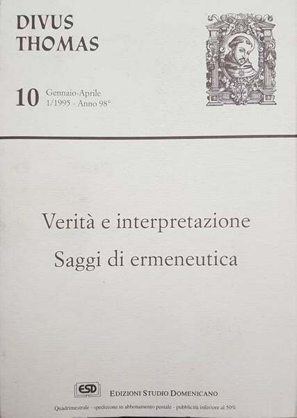 Verità e interpretazione. Saggi di ermeneutica