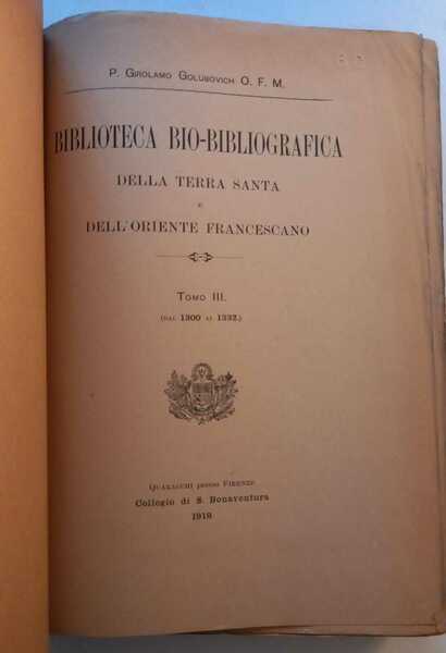 Biblioteca Bio-Bibliografica della Terra Santa e dell'Oriente Francescano