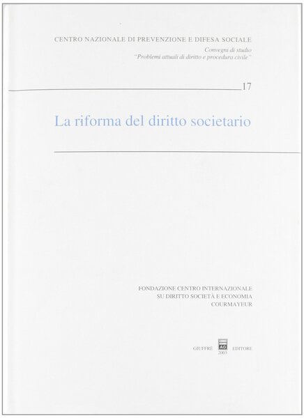La riforma del diritto societario