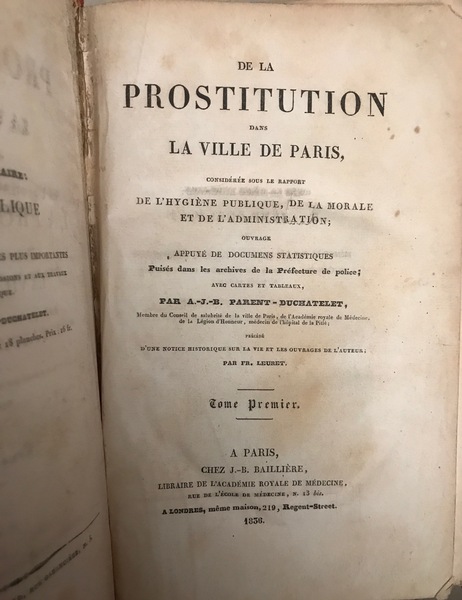 De la prostitution dans la ville de Paris - Considérée …