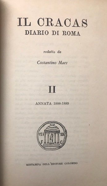 Il Cracas - Diario di Roma - Volume II - …
