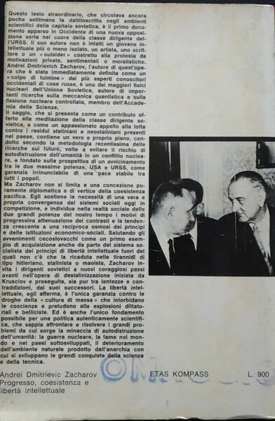 Progresso, coesistenza e libertà intellettuale