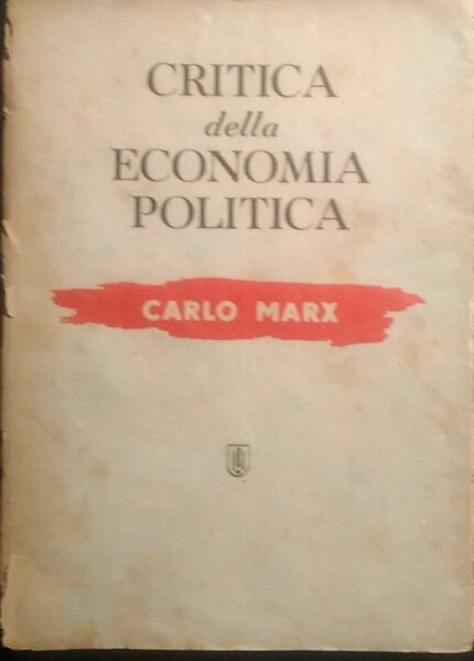 Critica della economia politica