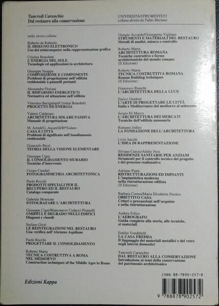 Dal restauro alla conversazione. Introduzione ai temi della conservazione del …