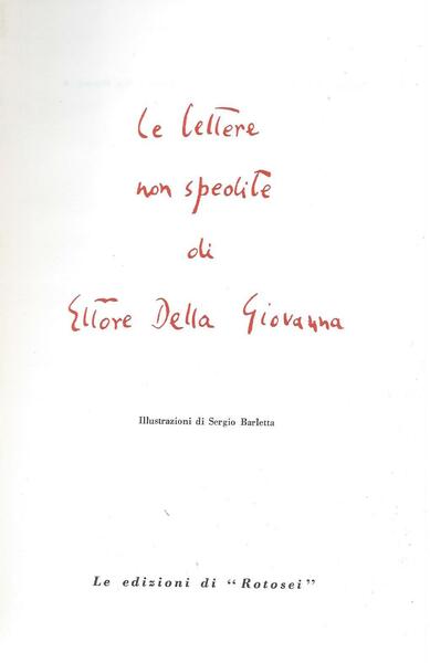 Le lettere non spedite di Ettore Della Giovanna