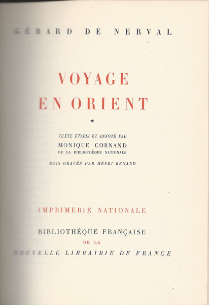 Voyage en Orient *