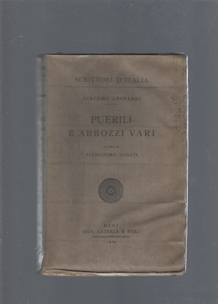 Puerili e abbozzi vari