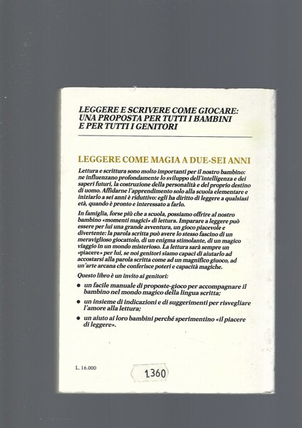 LEGGERE COME MAGIA A DUE-SEI ANNI