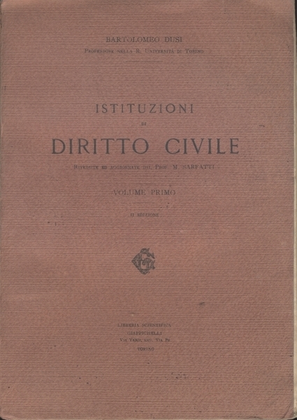 ISTITUZIONI DI DIRITTO CIVILE. 1