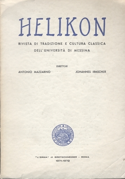 HELIKON ANNI XI-XII anni 1971-1972.