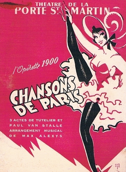 THEATRE DE LA PORTE ST. MARTIN CHANSON DE PARIS