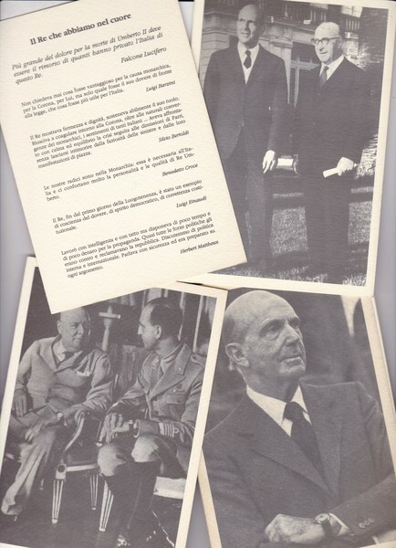 Il Re che abbiamo nel cuore. 20 cartoline Re Umberto …