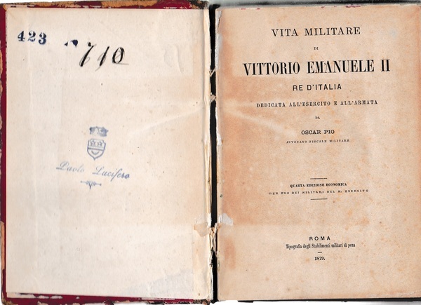 Vita militare di Vittorio Emanuele II re d'Italia