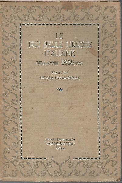 Le più belle liriche italiane dell'anno 1938