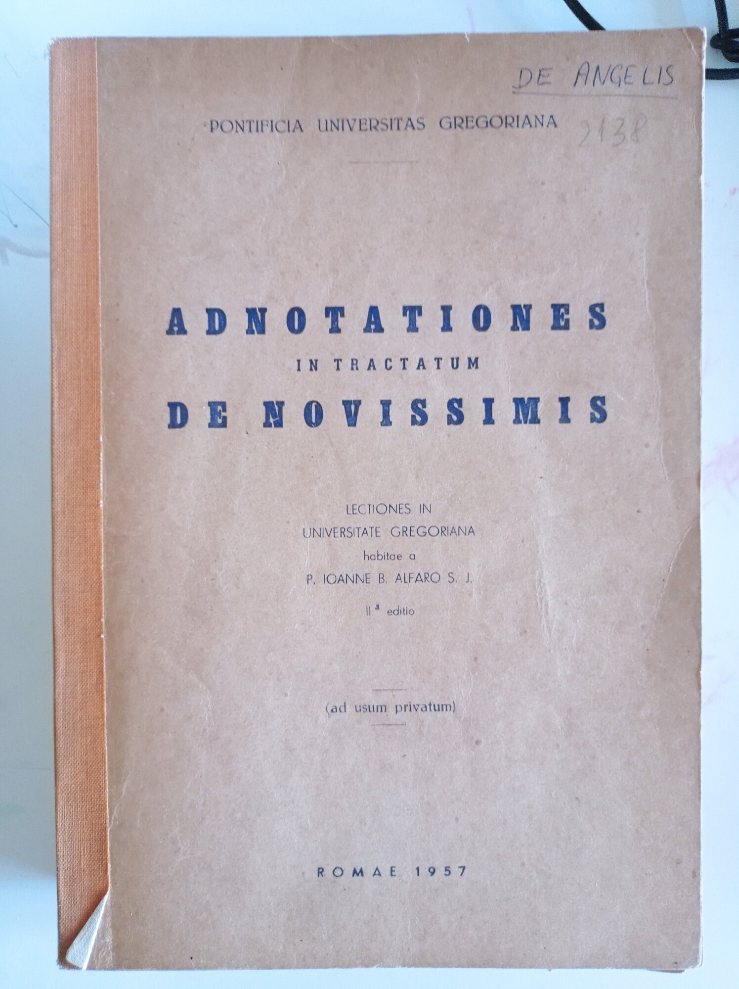 ADNOTATIONES IN TRACTATUM DE NOVISSIMIS