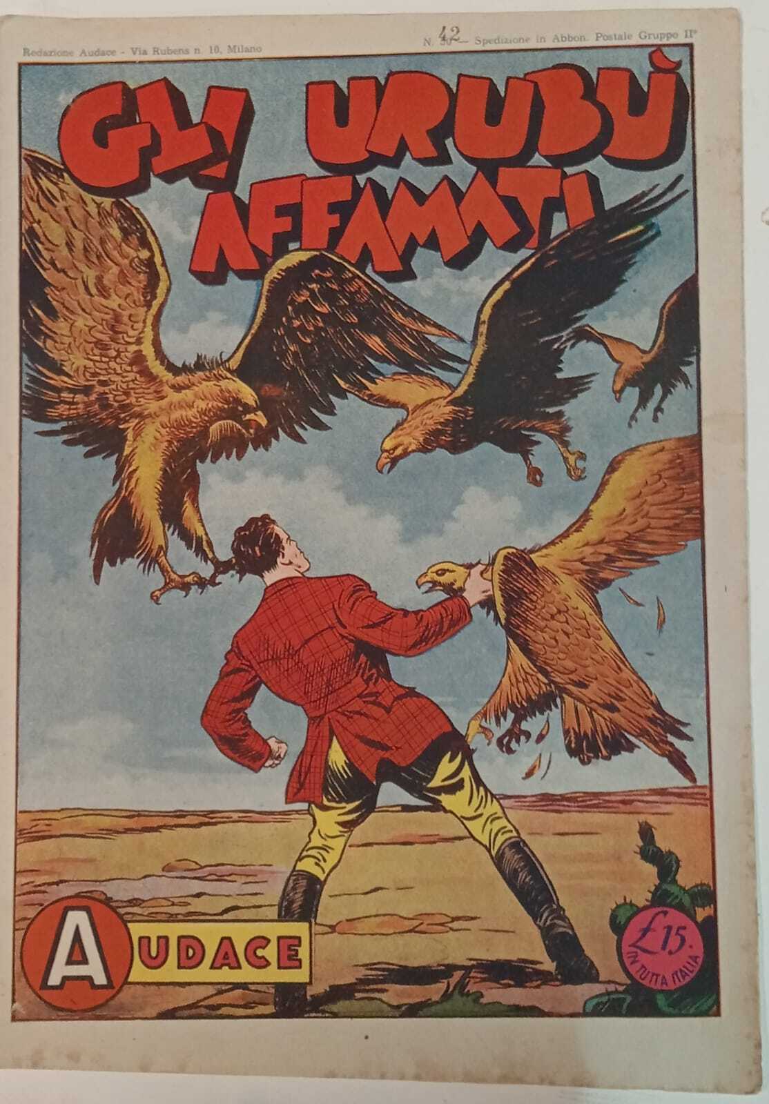 Albo Audace, originale n. 42. Gli urubù affamati.